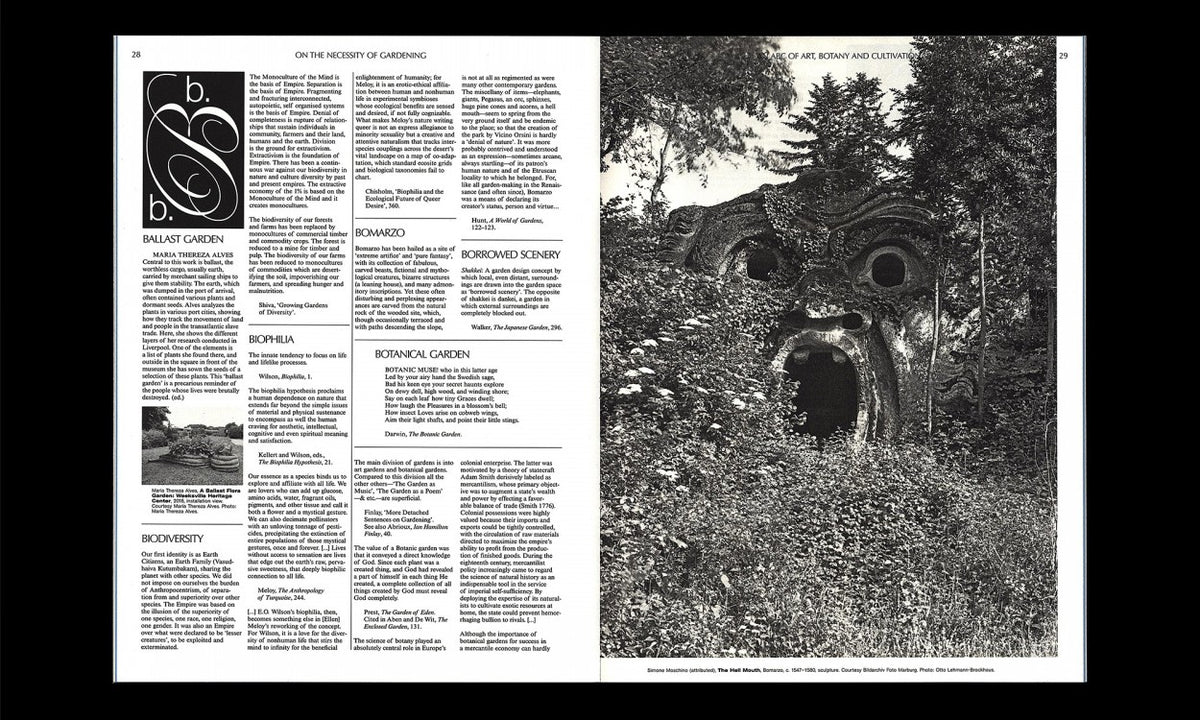 On the Necessity of Gardening. An ABC of Art, Botany and Cultivation